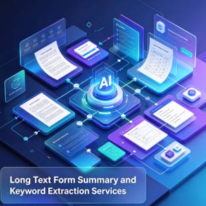 Long Text Form Summary and Keyword Extraction Services